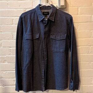 Brixton Blue Textured Button-Up Shirt